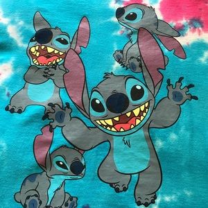 Disney stitch shirt short sleeve. Tie dye. Size L